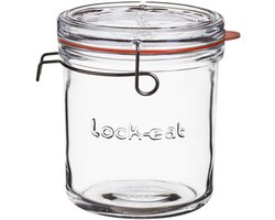 Luigi Bormioli Lock-EAT, weckpot, 750 ml, hoogwaardig strijkglas met rubberen afdichting, weckpot met afneembaar glazen deksel (kleur: transparant), aantal: 1 x stuk Einmachglas 750 ml