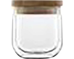 Luigi Bormioli Stapelbare Bowl in Borosilicaatglas met Bamboe Deksel 33cl - 9xH10,3cms - 4 stuks