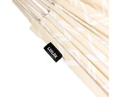 Luilak hangmat XXL - 100% Katoen - 400x180cm - 200kg draagkracht - binnen & buiten - Ecru, Wit