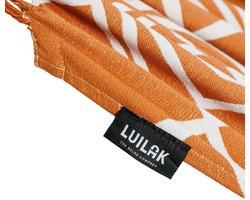 Luilak hangmat XXL - 100% Katoen - 400x180cm - 200kg draagkracht - binnen & buiten - Oranje, Wit