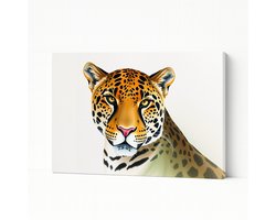Luipaard portret – wandkunst – woondecoratie – Canvas schilderij – 70x50 cm