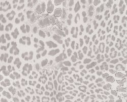LUIPAARD VACHT BEHANG | Dierenprint - grijs wit zilver - A.S. Création Desert Lodge