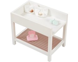 LullaBaby Poppen Verschoontafel met Accessoires – Verzorgingsstation voor Babypoppen 35 cm – Vanaf 3 jaar