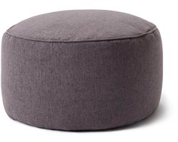 Lumaland Comfort Line Indoor Poef Beanbag Hocker Stool - 45cm x 25cm - Donkergrijs