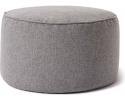 Lumaland Comfort Line Indoor Poef Beanbag Hocker Stool - 45cm x 25cm - Lichtgrijs