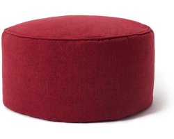 Lumaland Comfort Line Indoor Poef Beanbag Hocker Stool - 45cm x 25cm - Rood