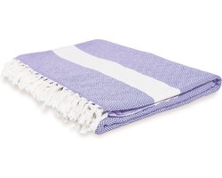 Lumaland - Deken -  Sprei - 100% katoen - in verschillende kleuren verkrijgbaar - ca. 200 x 240 cm - Lila