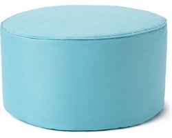 Lumaland Indoor Outdoor Poef Beanbag Stool Hocker 45cm x 25cm waterafstotend - Aquamarijn