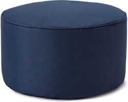 Lumaland Indoor Outdoor Poef Beanbag Stool Hocker 45cm x 25cm waterafstotend - Marineblauw