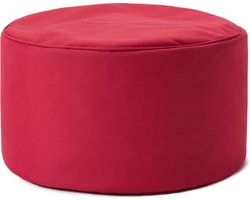 Lumaland Indoor Outdoor Poef Beanbag Stool Hocker 45cm x 25cm waterafstotend - Rood