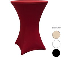 Lumaland - Rok voor statafel - hoes voor statafel - Tafelrok - stretch - sneldrogend - in verschillende maten en kleuren - Ø 80-85cm - Rood