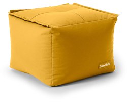 Lumaland Zitzak Lounge Modular Poef | Individueel uitbreidbare & lichte poef | Wasbare & waterdichte zitmeubelen voor binnen & tuin | Binnen & buiten | 54x54x54 cm [mosterdgeel]