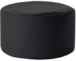 Lumaland Zitzak poef | Compacte zitzak met 3-in-1-functie: comfortabele poef, handig tafeltje en stijlvolle voetenbank voor binnen en buiten | Met flexibele EPS-vulling | Ø 25 x 45 cm