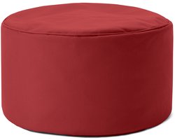Lumaland Zitzak poef | Compacte zitzak met 3-in-1-functie: comfortabele poef, handig tafeltje en stijlvolle voetenbank voor binnen en buiten | Met flexibele EPS-vulling | Ø 25 x 45 cm