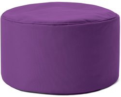 Lumaland Zitzak poef | Compacte zitzak met 3-in-1-functie: comfortabele poef, handig tafeltje en stijlvolle voetenbank voor binnen en buiten | Met flexibele EPS-vulling | Ø 25 x 45 cm