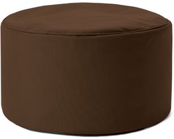 Lumaland Zitzak poef | Compacte zitzak met 3-in-1-functie: comfortabele poef, handig tafeltje en stijlvolle voetenbank voor binnen en buiten | Met flexibele EPS-vulling | Ø 25 x 45 cm