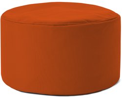 Lumaland Zitzak poef | Compacte zitzak met 3-in-1-functie: comfortabele poef, handig tafeltje en stijlvolle voetenbank voor binnen en buiten | Met flexibele EPS-vulling | Ø 25 x 45 cm