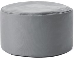 Lumaland Zitzak poef | Compacte zitzak met 3-in-1-functie: comfortabele poef, handig tafeltje en stijlvolle voetenbank voor binnen en buiten | Met flexibele EPS-vulling | Ø 25 x 45 cm