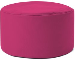 Lumaland Zitzak poef | Compacte zitzak met 3-in-1-functie: comfortabele poef, handig tafeltje en stijlvolle voetenbank voor binnen en buiten | Met flexibele EPS-vulling | Ø 25 x 45 cm