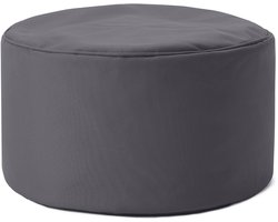 Lumaland Zitzak poef | Compacte zitzak met 3-in-1-functie: comfortabele poef, handig tafeltje en stijlvolle voetenbank voor binnen en buiten | Met flexibele EPS-vulling | Ø 25 x 45 cm