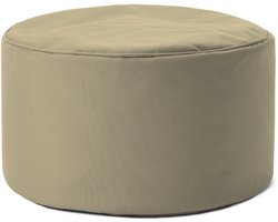 Lumaland Zitzak Pouf | Compacte zitzak met 3-in-1-functie: comfortabele poef, handig tafeltje en stijlvolle voetenbank voor binnen en buiten | Met flexibele EPS-vulling | Ø 25 x 45 cm