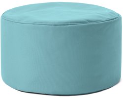Lumaland Zitzak Pouf | Compacte zitzak met 3-in-1-functie: comfortabele poef, handig tafeltje en stijlvolle voetenbank voor binnen en buiten | Met flexibele EPS-vulling | Ø 25 x 45 cm