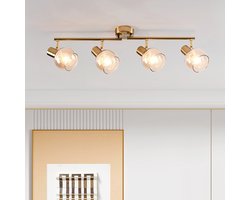 LumenXL - 4-lichts draaibare plafondlamp Pela met amber glas