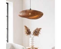 LumenXL Bamboe hanglamp - gevlochten kap Ø68 cm - Trama