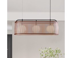 LumenXL - Hanglamp met leren kap, 3-lichts - Marrone - G9
