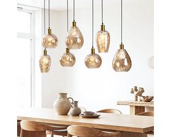 LumenXL Hanglamp Nilo – 7-lichts amber glas - bolling