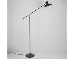 LumenXL - Kantelbare staande lamp Tom - Bruin - Leeslamp