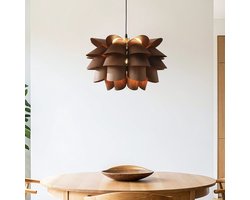 LumenXL Moderne hanglamp Mucai - donkere houttint