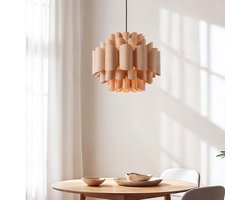 LumenXL Moderne hanglamp Xylo - een natuurlijke houtlook