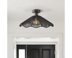 LumenXL - Plafondlamp Carta - Boho-chic - Zwart - Touw - Ø40 cm