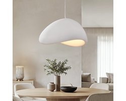 LumenXL - Wabi Sabi hanglamp Cemento wit steeneffect - 38 x 30 cm