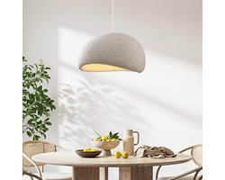 LumenXL Wabi Sabi hanglamp Urban Stone - terrazzo beige steenmotief - 50 x 34 cm