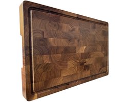 Luméra Maison – Houten Snijplank Zwart Amerikaans Walnoot – 45×30×4 cm – Kopshout Hakblok