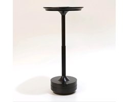 Lumiasfer - Tafellamp 'Lucerna' - Oplaadbare tafellamp met 3 kleurinstellingen, traploos dimbaar, soft-touch bediening - zwart - voor horeca, slaapkamer, huiskamer, terras