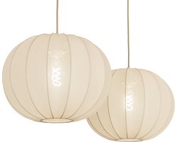 Lumidora Hanglamp 74883 - TACK - 2 Lichts - E27 - Beige - Zand - Metaal