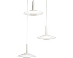 Lumidora Hanglamp 74902 - SOFIANA - 3 Lichts - Ingebouwd LED - 27.0 Watt - 1800 Lumen - 3000 Kelvin - Wit - Metaal