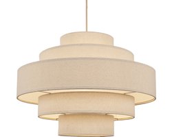 Lumidora Hanglamp 75083 - POLIGNANO - E27 - Beige - Creme - Zand - Metaal - ⌀ 52 cm