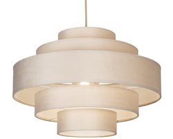 Lumidora Hanglamp 75428 - POLIGNANO - E27 - Beige - Zand - Metaal - ⌀ 52 cm