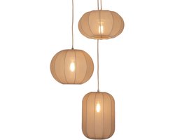 Lumidora Hanglamp 75665 - TACK - 3 Lichts - E27 - Taupe - Metaal - ⌀ 52 cm