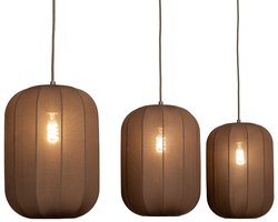 Lumidora Hanglamp 75736 - TACK - 3 Lichts - E27 - Bruin - Metaal