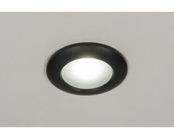 Lumidora Inbouwspot 72775 - JAIPUR - GU10 - Zwart - Metaal - Buitenlamp - Badkamerlamp - IP65 - ⌀ 9.1 cm