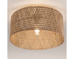 Lumidora Plafondlamp 31476 - Plafonniere - MAZE - E27 - Beige - Naturel - Riet - ⌀ 50 cm
