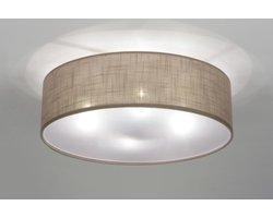 Lumidora Plafondlamp 71763 - Plafonniere - ARLES - 4 Lichts - E27 - Bruin - Taupe - Textiel - ⌀ 50 cm