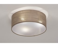 Lumidora Plafondlamp 73147 - Plafonniere - ARLES - 3 Lichts - E27 - Taupe - Textiel - ⌀ 35 cm