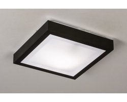 Lumidora Plafondlamp 73918 - Plafonniere - HELENA - E27 - Zwart - Wit - Kunststof - Buitenlamp - Badkamerlamp - IP44 - ⌀ 27 cm
