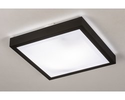 Lumidora Plafondlamp 74226 - Plafonniere - HELENA - 2 Lichts - E27 - Zwart - Kunststof - Buitenlamp - Badkamerlamp - IP44 - ⌀ 32 cm